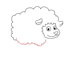 卡通绵羊怎么画