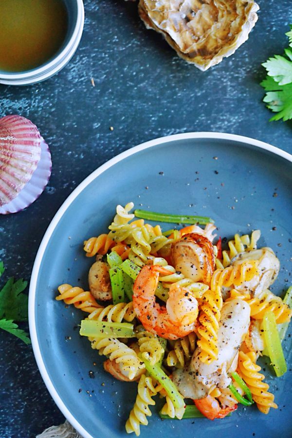 海鲜螺旋五彩意面