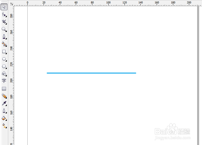 coreldraw里怎样将一条线段奇数等分(用调和)