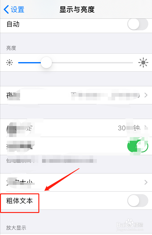 苹果手机如何设置粗体文本