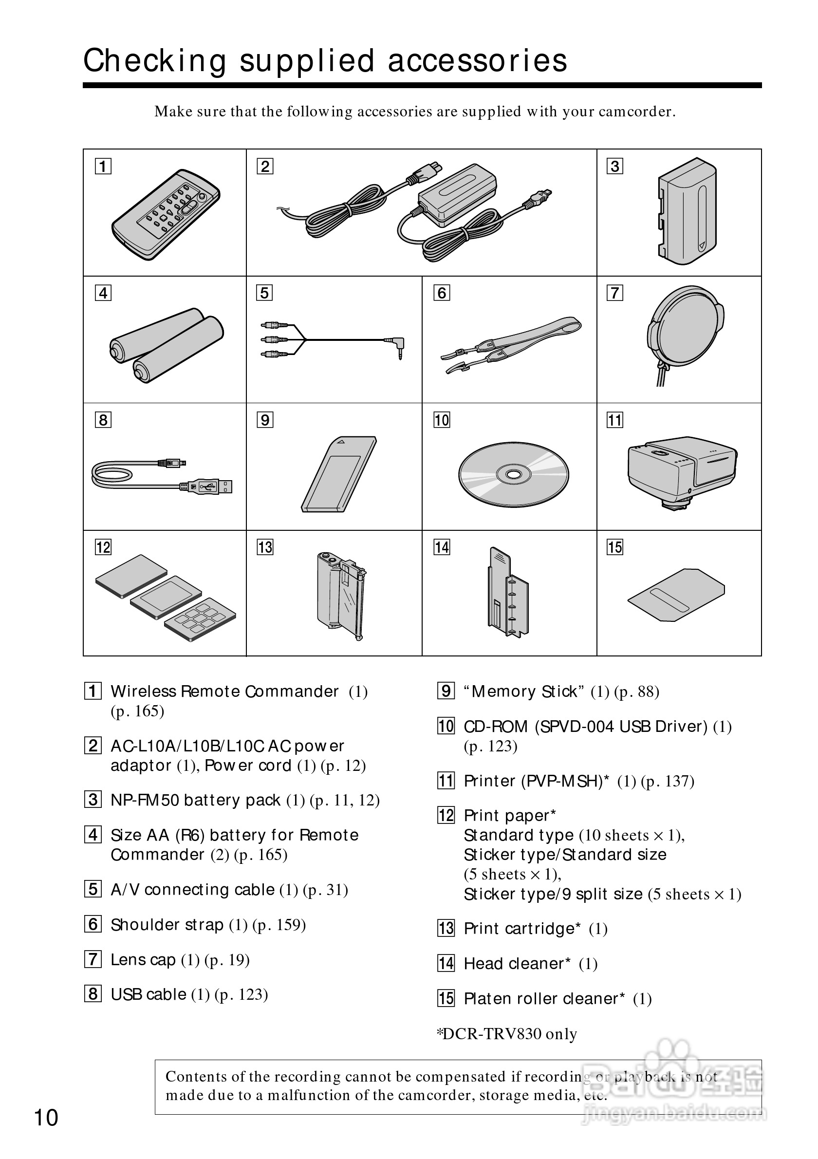 索尼DCR-TRV730数码摄像机说明书:[1]