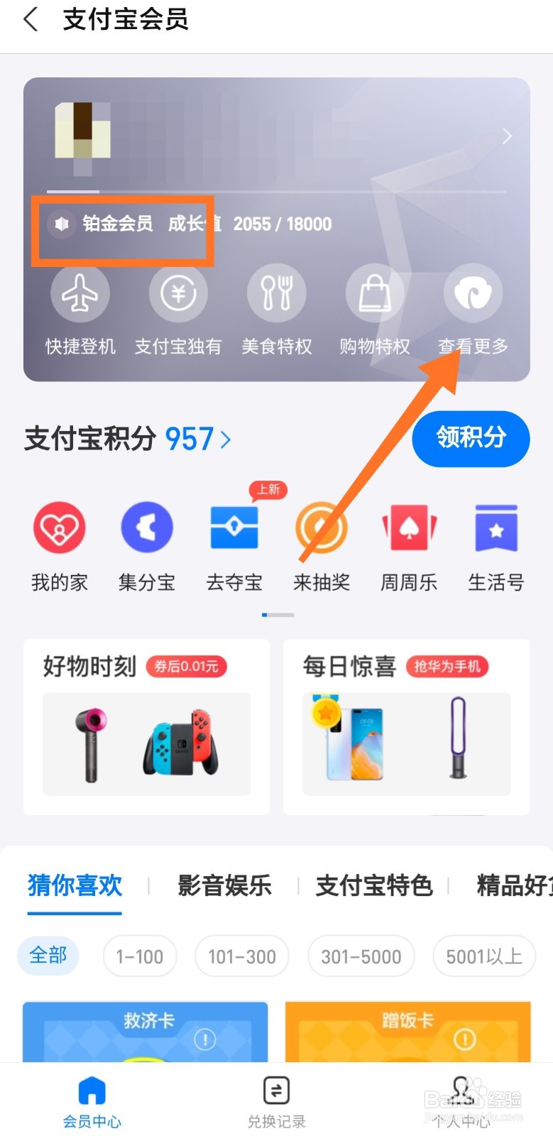 支付宝铂金会员有什么用