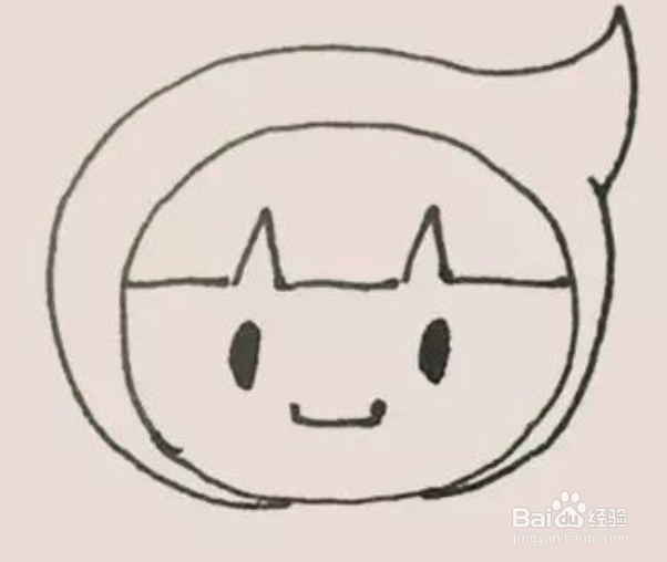 可爱卡通女生简笔画