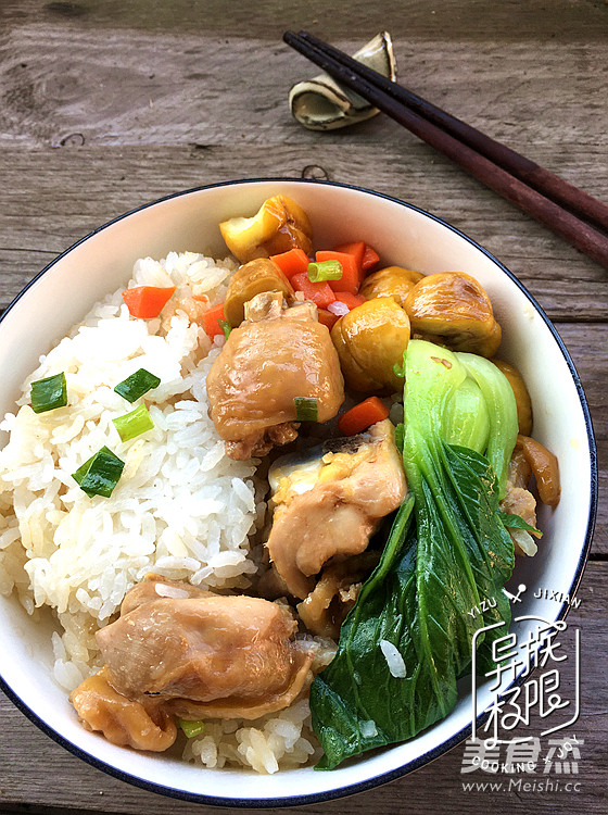 板栗鸡腿饭的做法