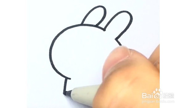 生气的兔子简笔画怎么画