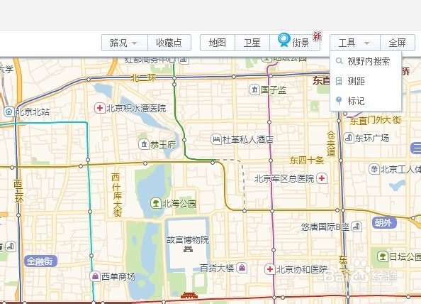 如何在网页版高德地图上测量两地距离