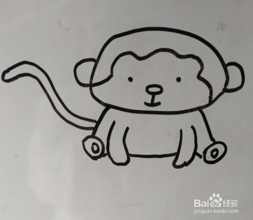 如何画猴子的儿童画