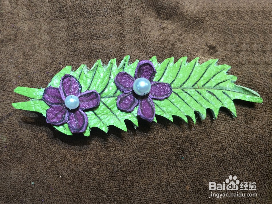 逼真的树叶 发夹