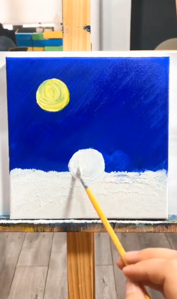 儿童水彩雪人怎么画