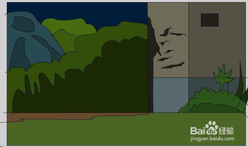 flash绘制家门口的场景