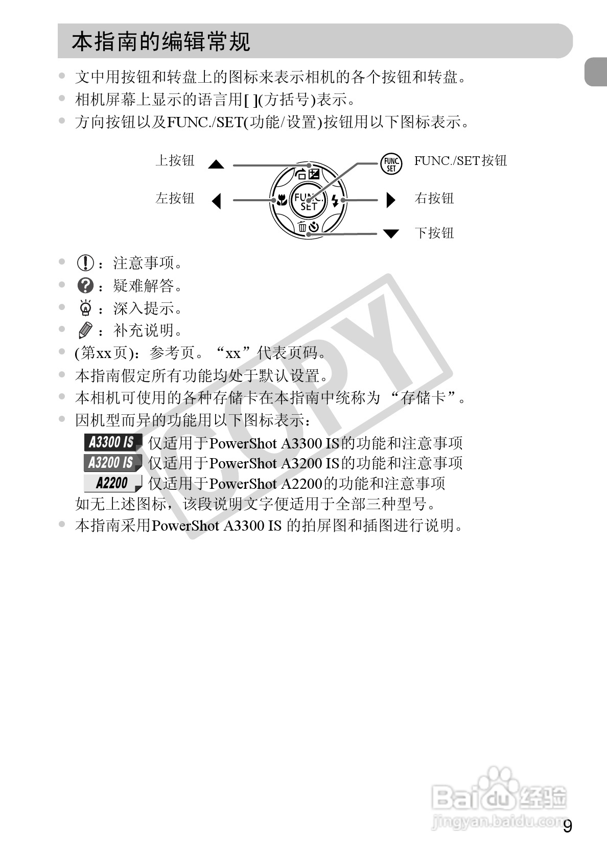 佳能PowerShot A2200相机使用说明书:[1]