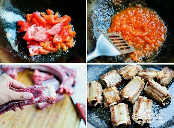 茄汁排骨配米饭的做法