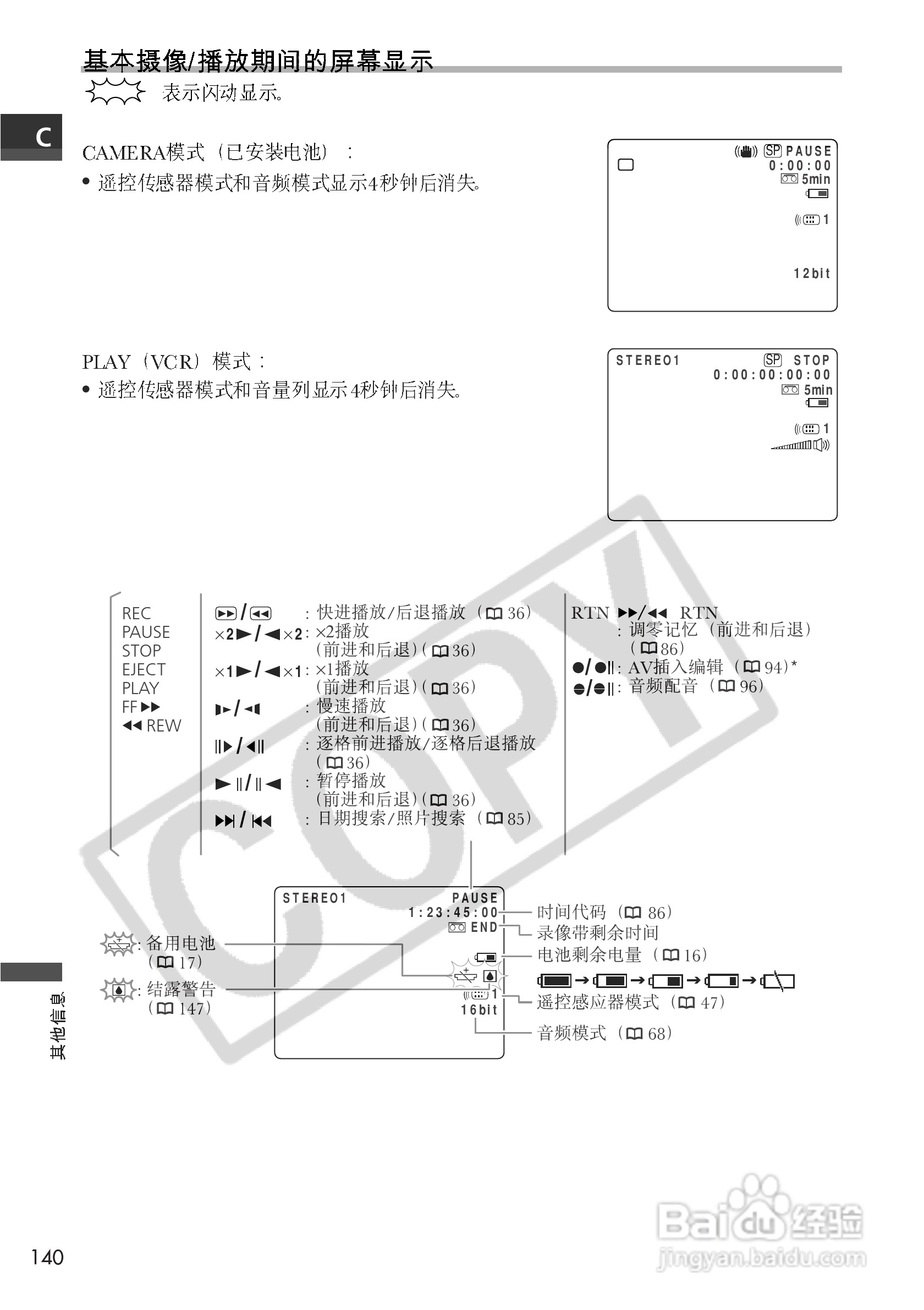 佳能MVX100i数码摄像机使用说明书:[14]