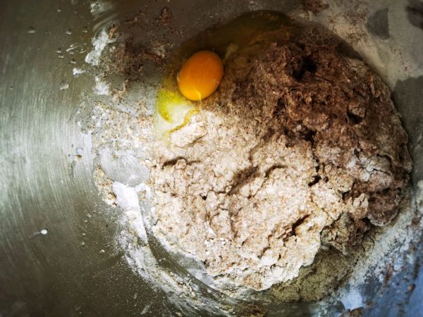 黑麦肉松豆沙华夫饼