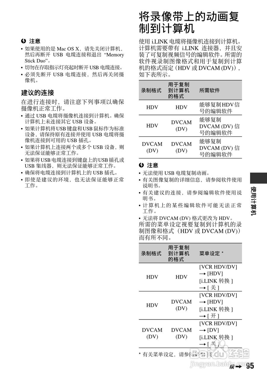 索尼HVR-V1C数字摄录一体机使用说明书:[10]