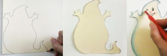 用纸板DIY幽灵灯笼的做法