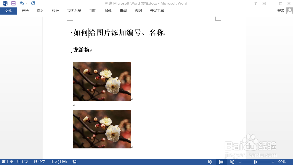 word如何给图片添加编号、名称