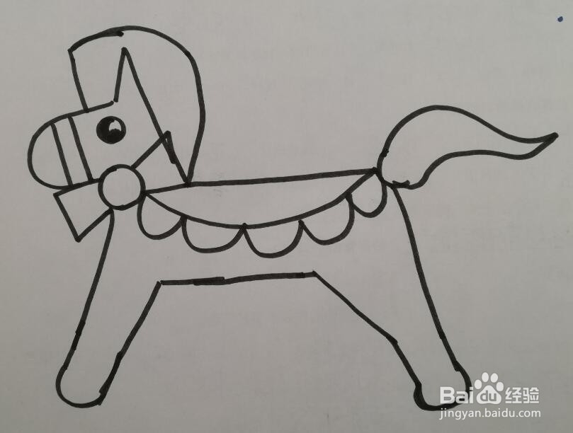 简笔画 旋转木马的画法
