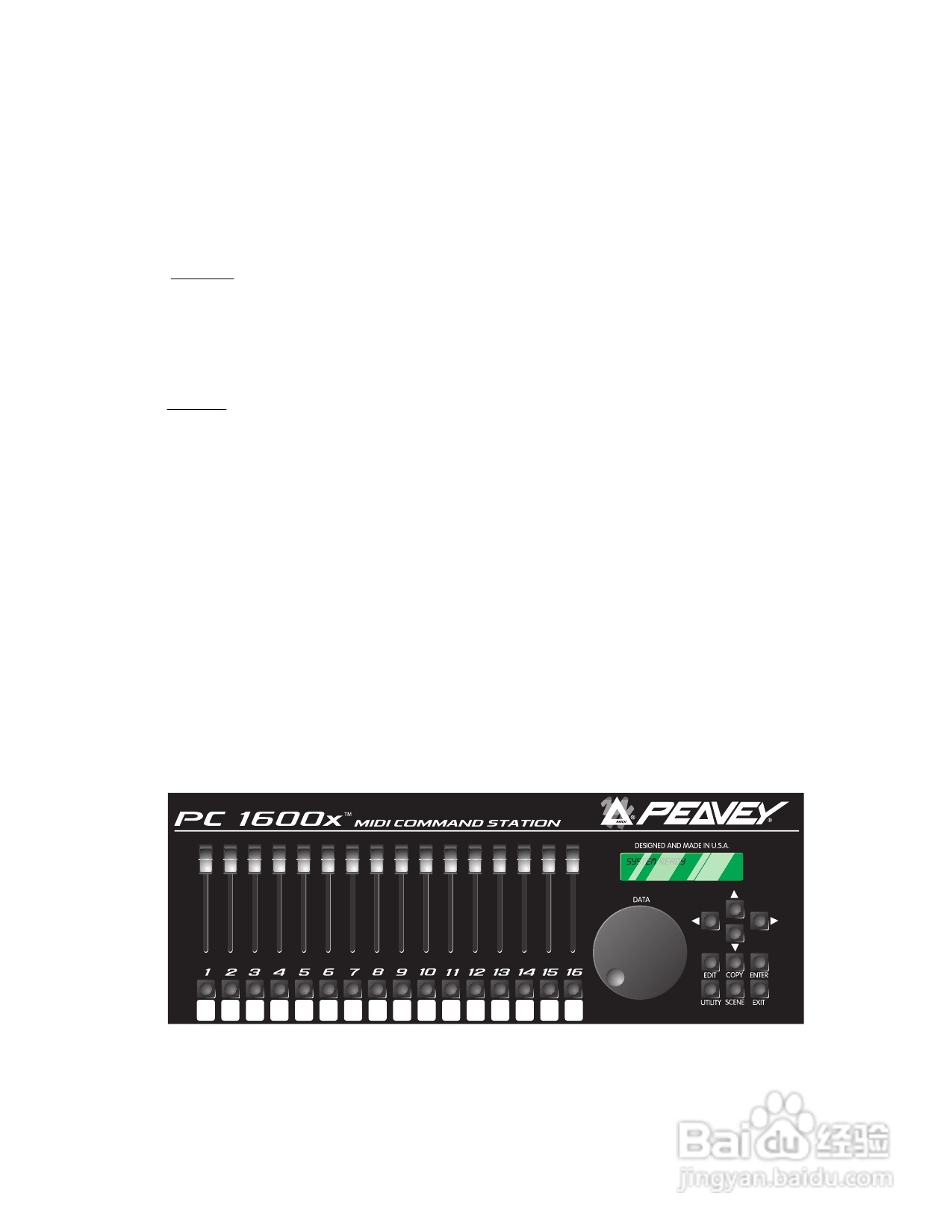 百威PC 1600X MIDI Control Station音响说明书:[1]