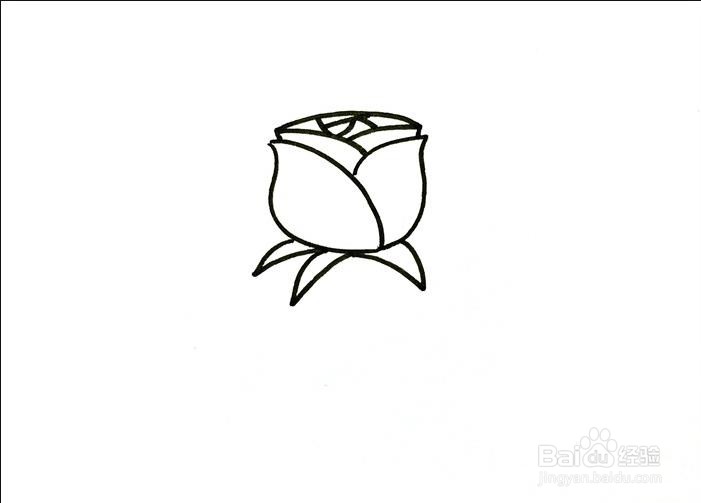 卡通玫瑰花的画法