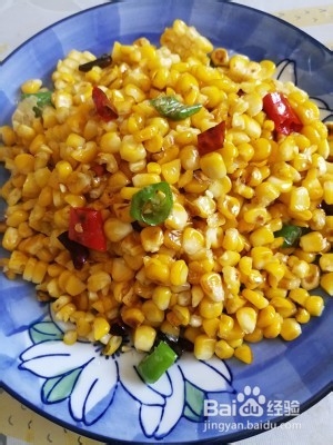 健康养生佳品辣炒玉米粒的做法