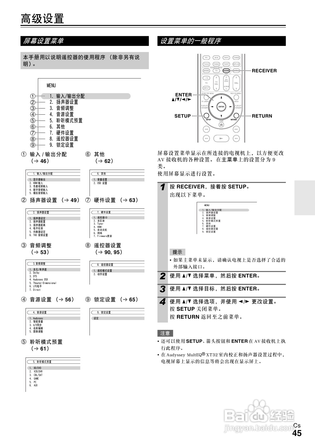 安桥TX-NR5008接收机使用说明书:[3]