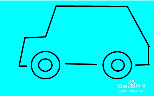 儿童简笔画之小汽车的画法