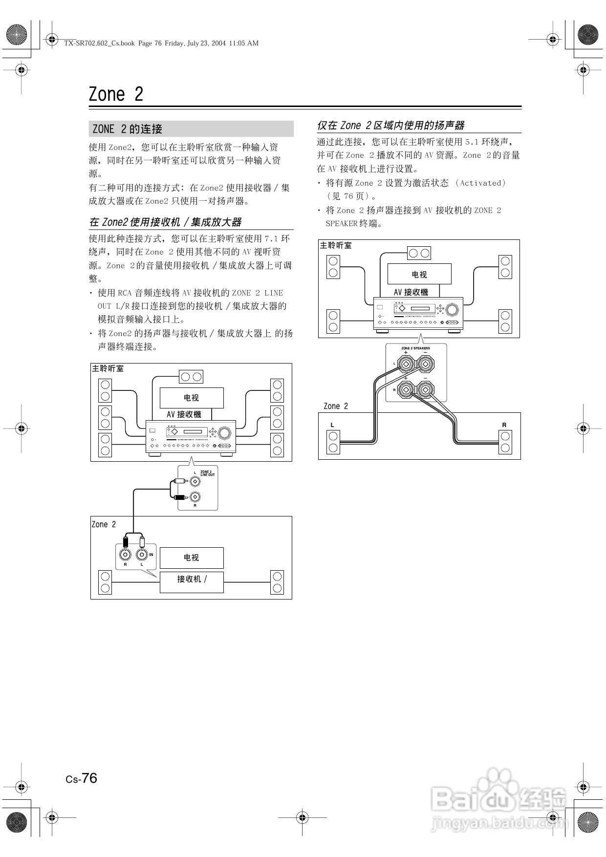 安桥AV接收机TX-SR702型使用说明书:[4]