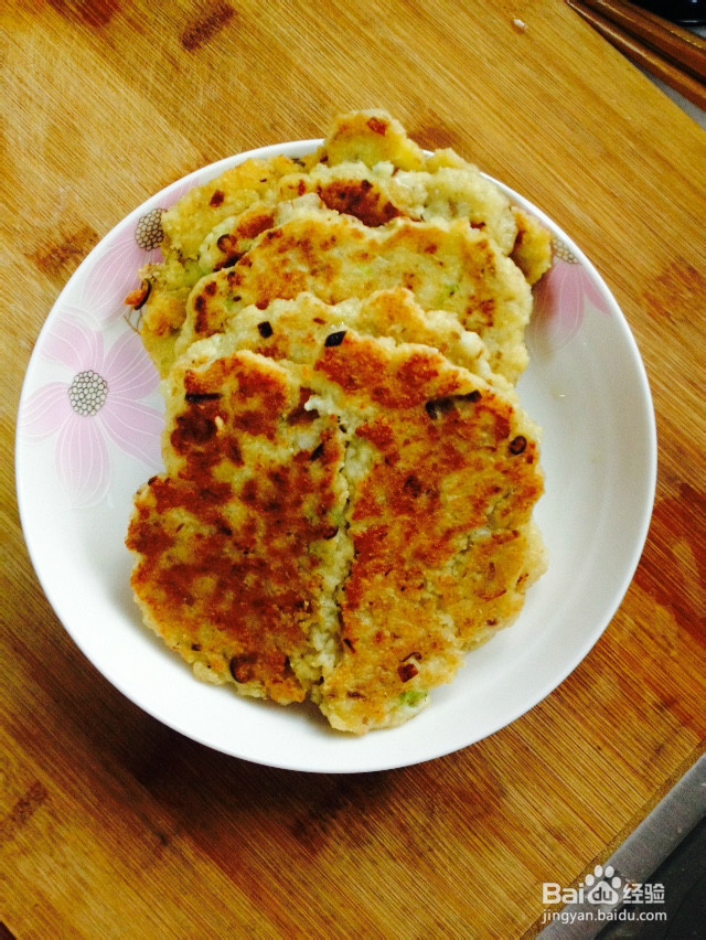 豆渣鸡蛋葱花饼