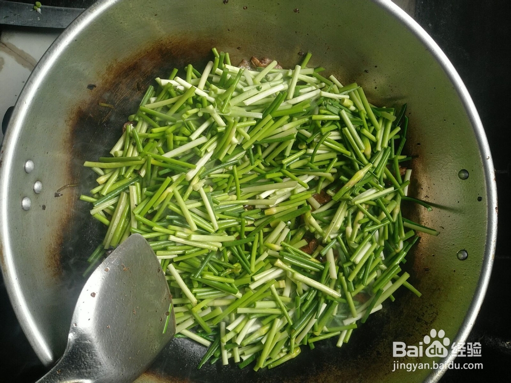 美味的蒜苔炒肉