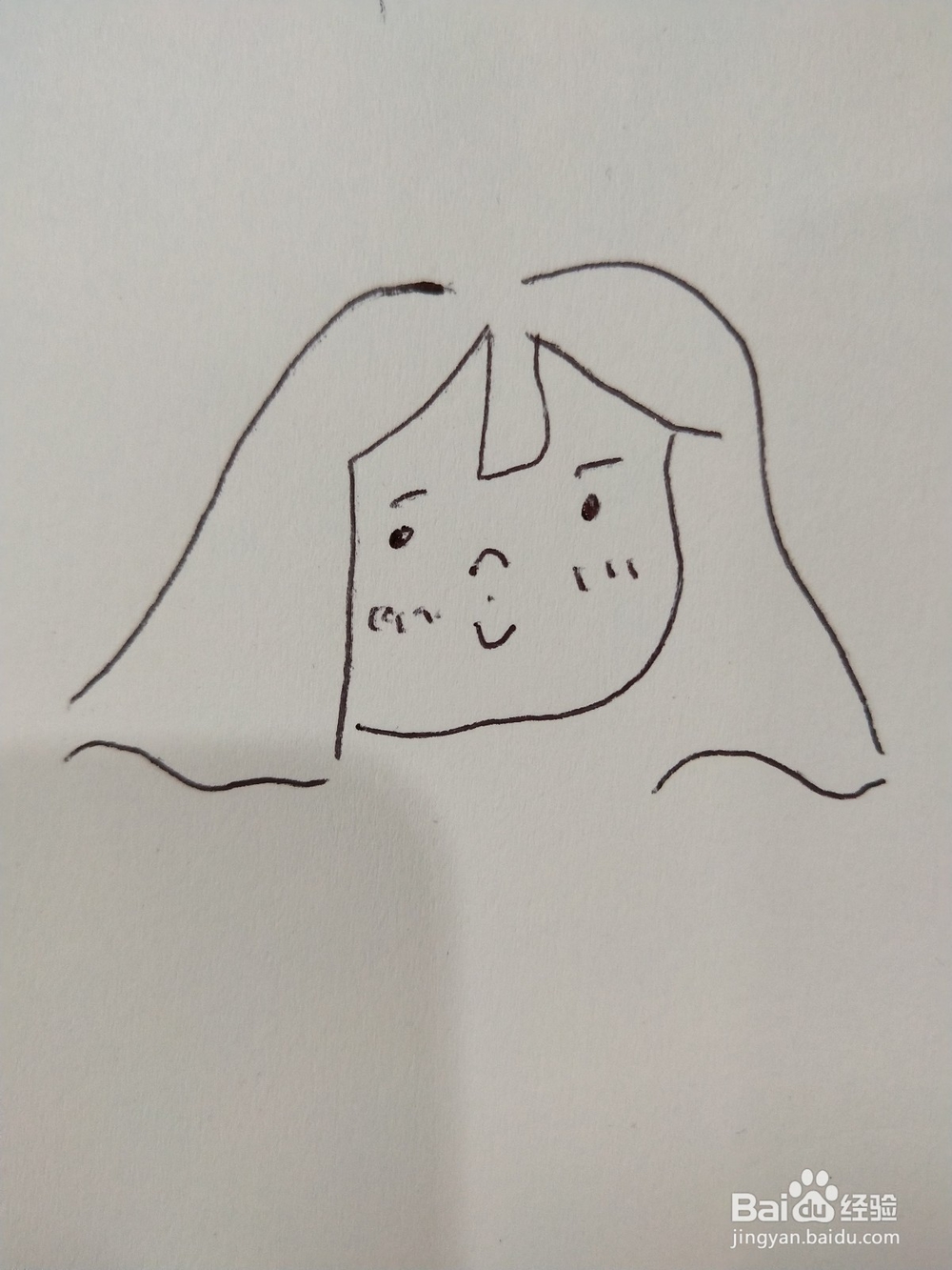 怎么画一个戴围巾的女孩