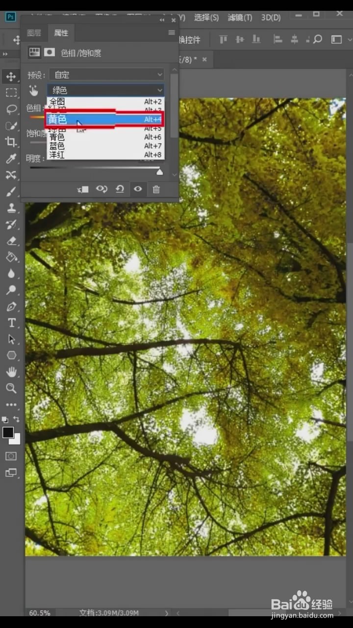 在Ps中如何将夏天变秋天