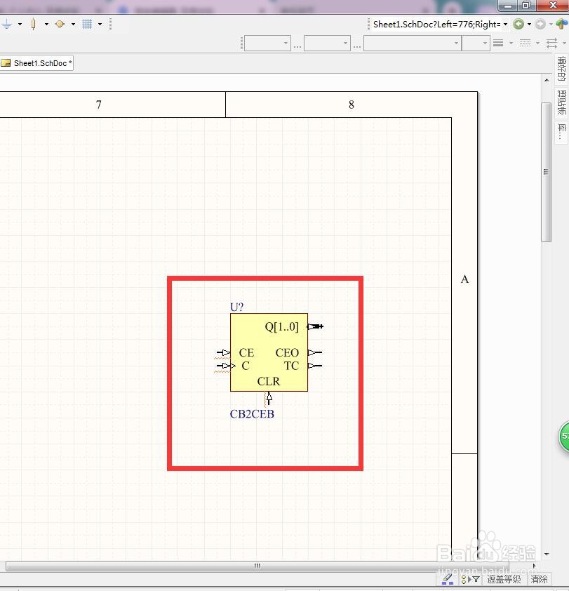 如何在AD中放置有时钟和清除的2位总线计数器？