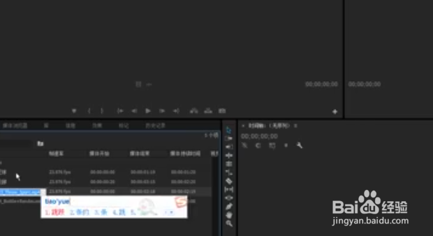 如何使用premiere对项目面板深入和解释素材
