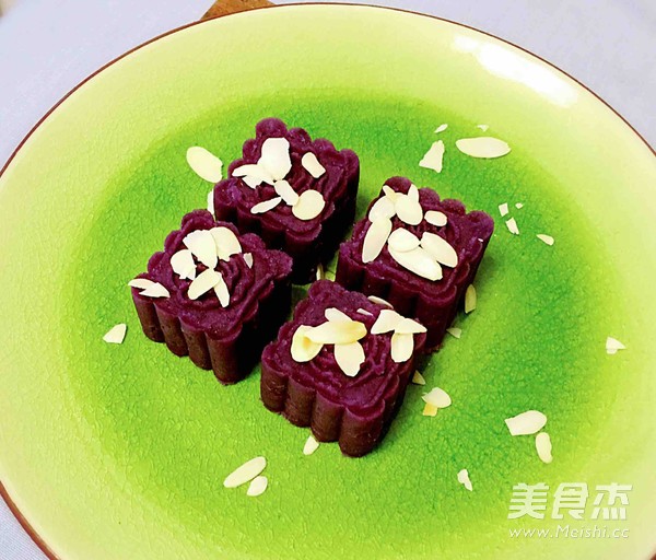 杏仁紫薯糕的做法