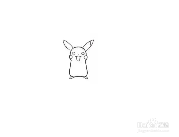 皮卡丘简笔画第4种画法