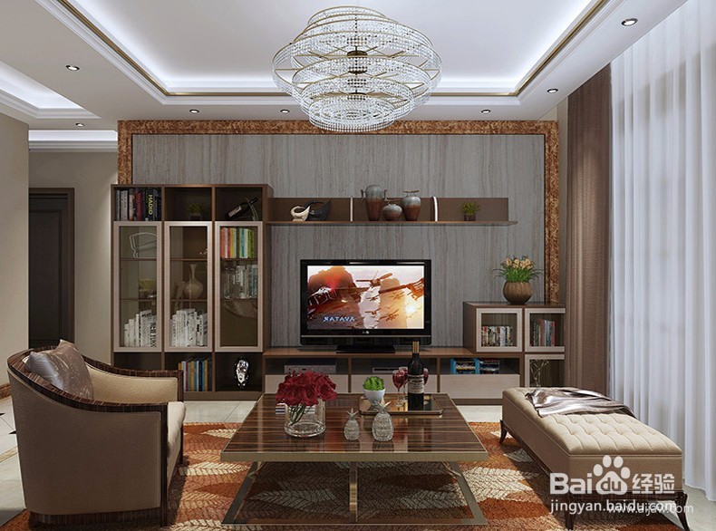 客餐厅的电视柜布局这样才整齐