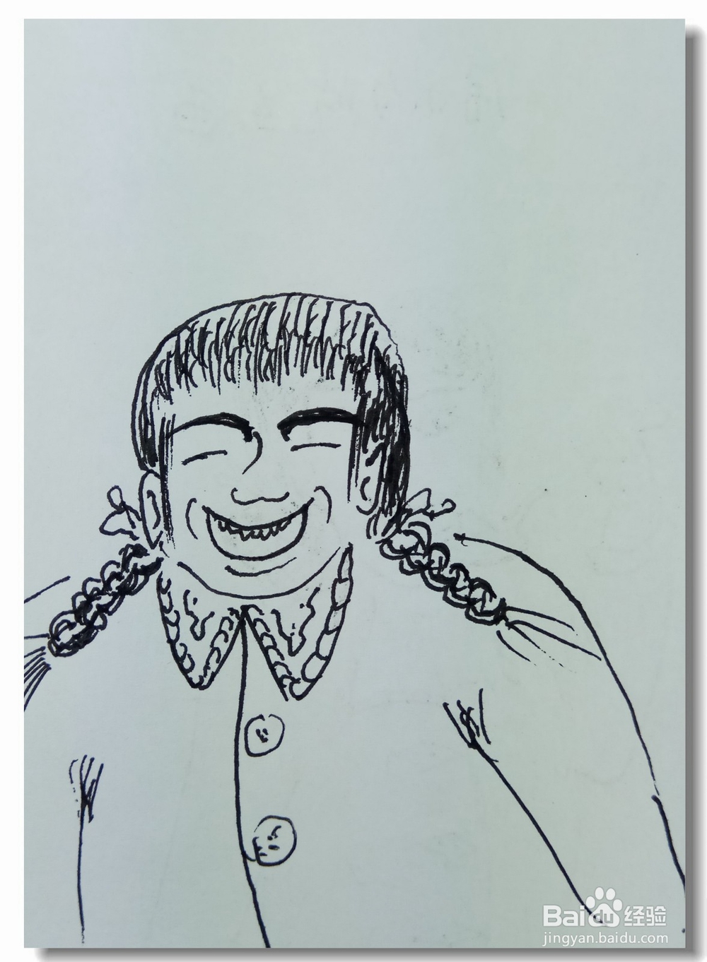 怎样画钢笔画“哈哈笑”