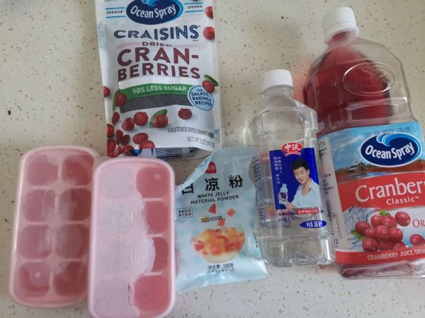 蔓越莓果冻冰饮