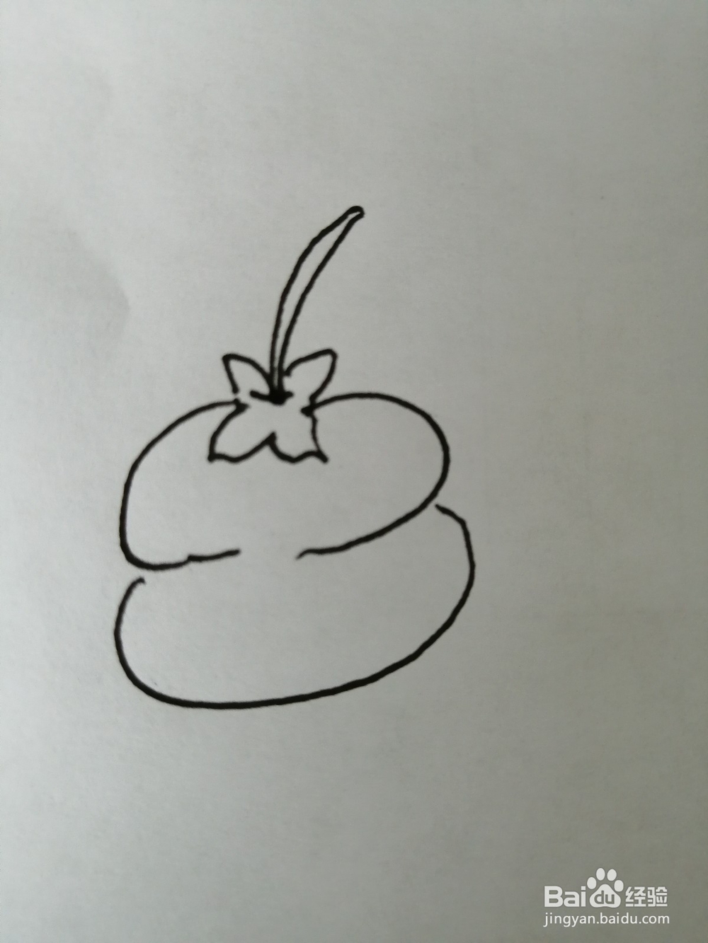 简笔画柿子怎么画