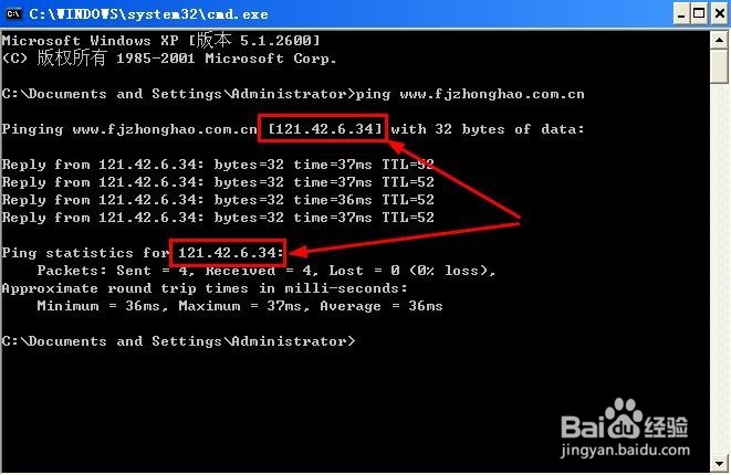 如何查看网站的ip地址