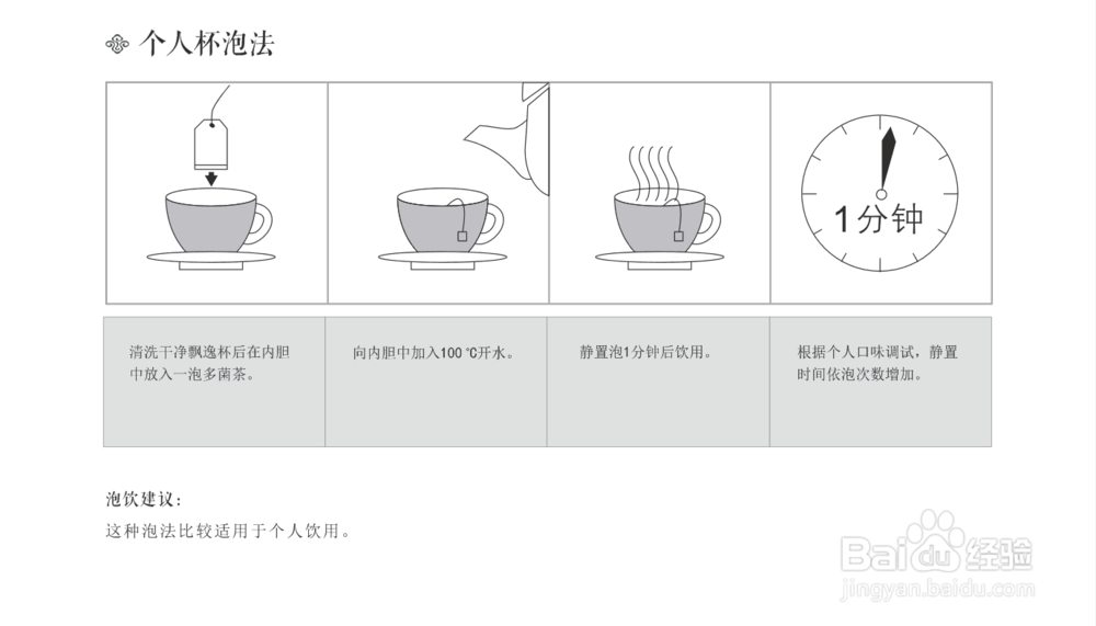 用个人杯怎么泡多菌茶？