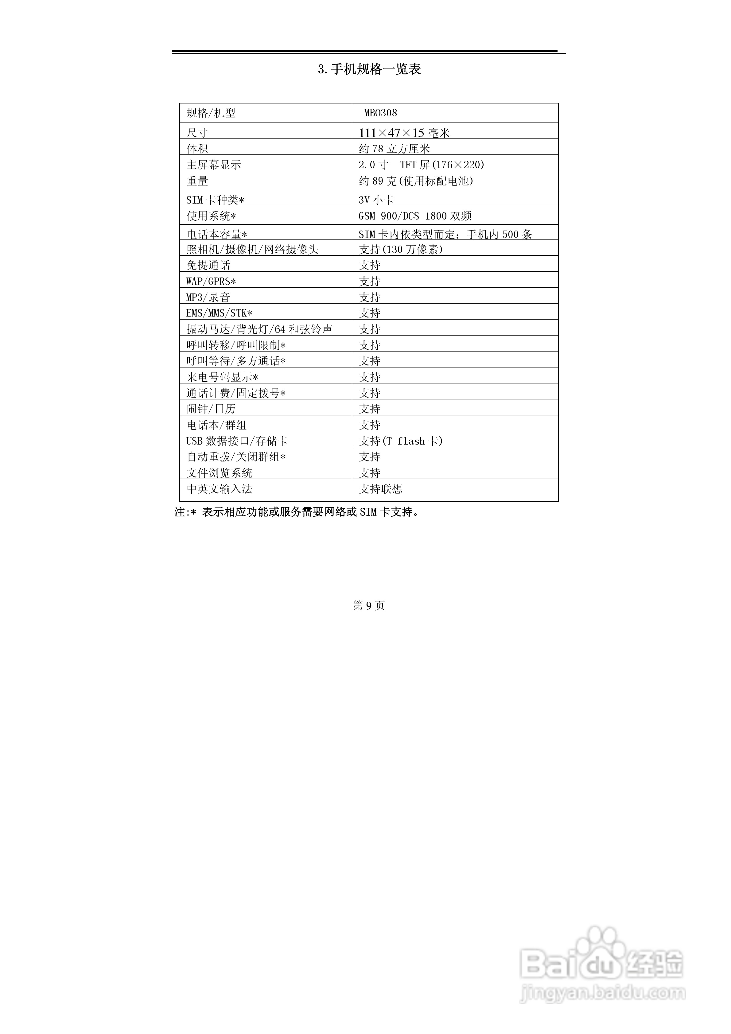 TCL MBO308手机使用说明书:[1]