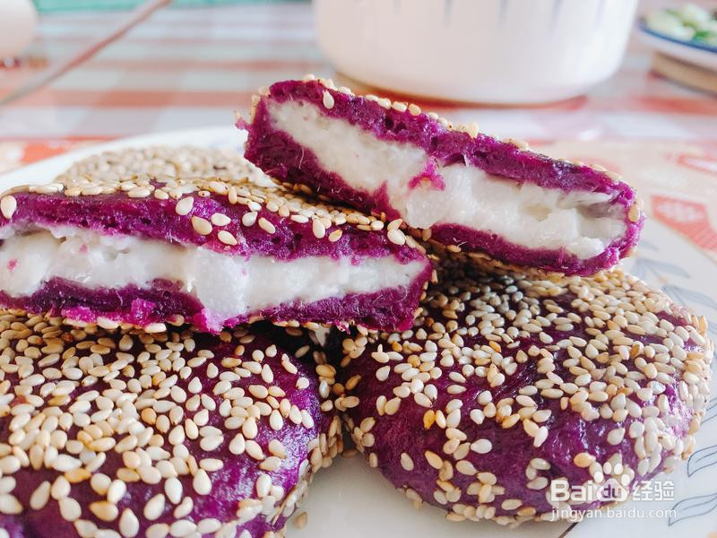 紫薯山药饼的做法