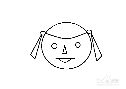 如何画小女孩的简笔画