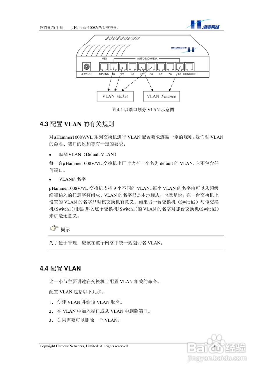 港湾网络交换机Hammer1008VVL型说明书:[4]