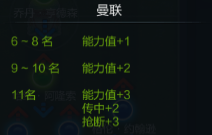 fifaol3英超球队队套属性一览