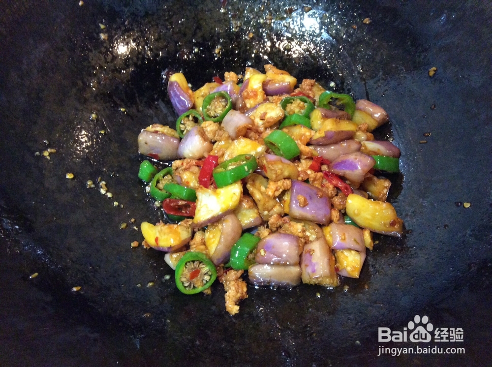 肉沫炒茄子的做法