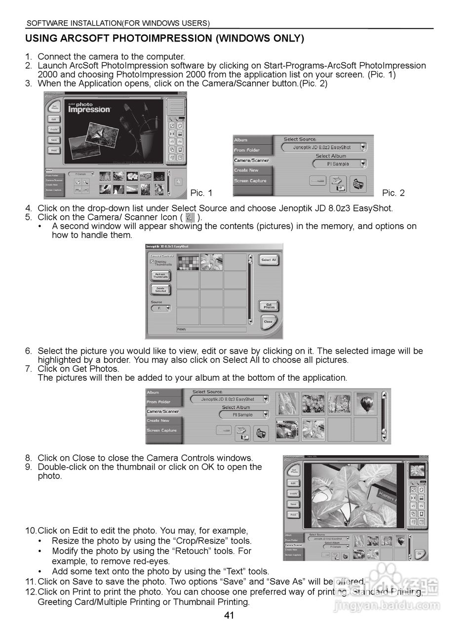 JENOPTIK JD 8.0z3 EasyShot数码相机说明书:[5]