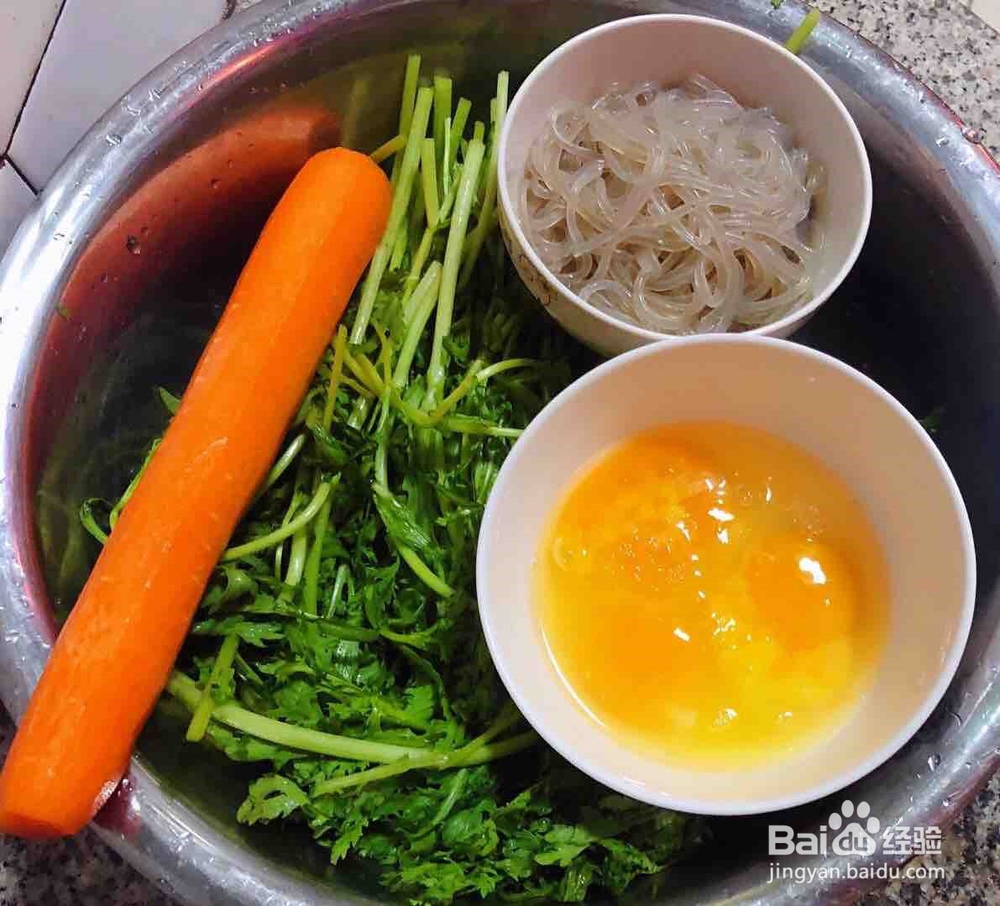 茼蒿凉拌合菜的制作方法